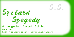 szilard szegedy business card