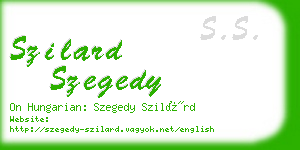 szilard szegedy business card